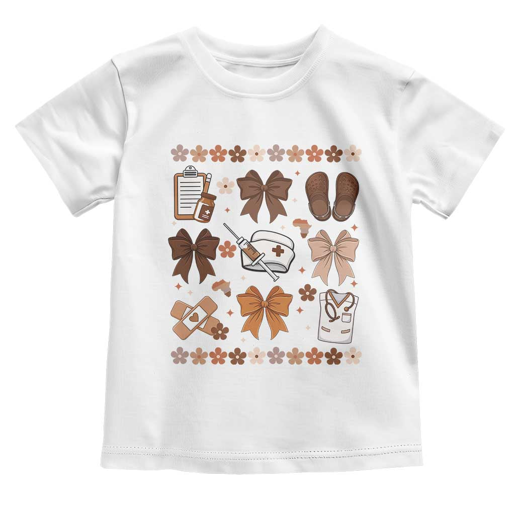 Proud Black Nurse Toddler T Shirt Gift For African Nurse Black History - Wonder Print Shop