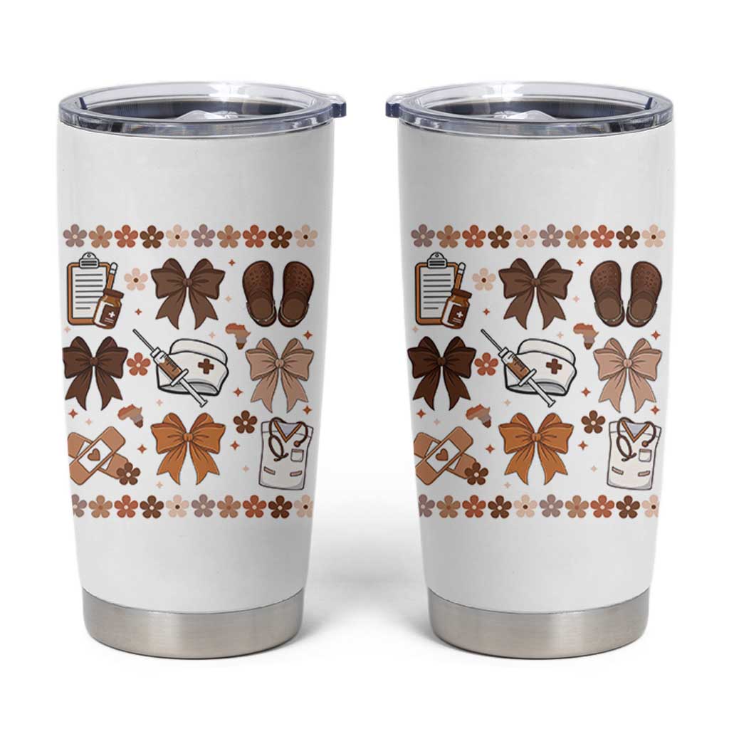 Proud Black Nurse Tumbler Cup Gift For African Nurse Black History - Wonder Print Shop