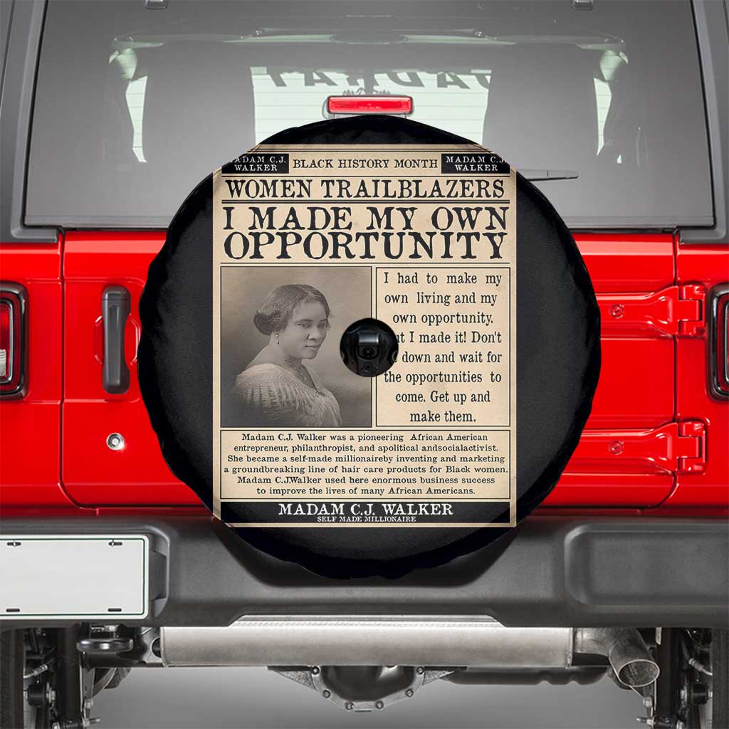 Madam C.J. Walker Spare Tire Cover I Made My Own Opportunity - Wonder Print Shop