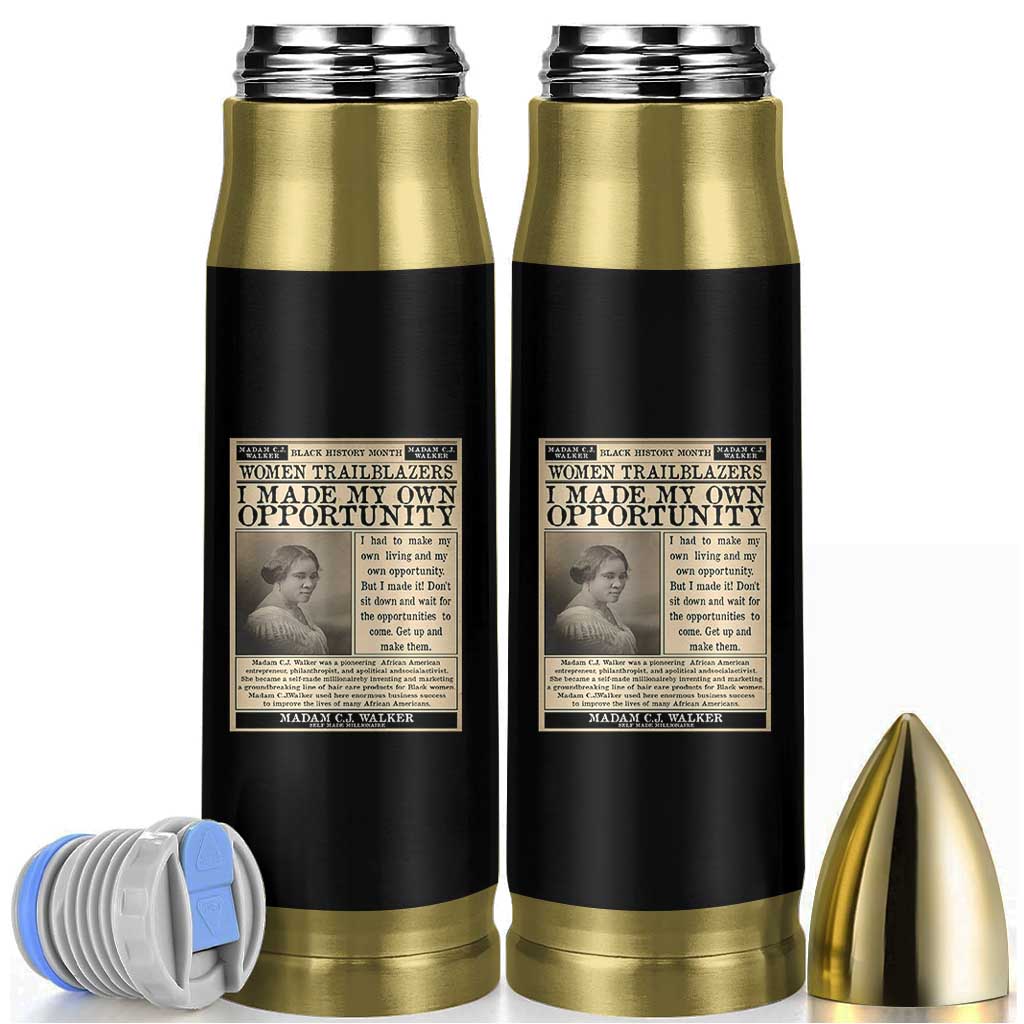 Madam C.J. Walker Bullet Tumbler I Made My Own Opportunity - Wonder Print Shop