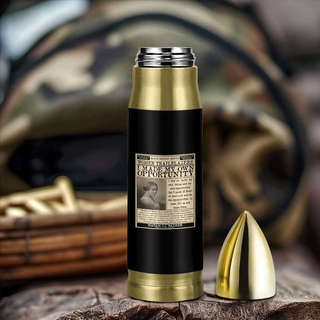 Madam C.J. Walker Bullet Tumbler I Made My Own Opportunity - Wonder Print Shop