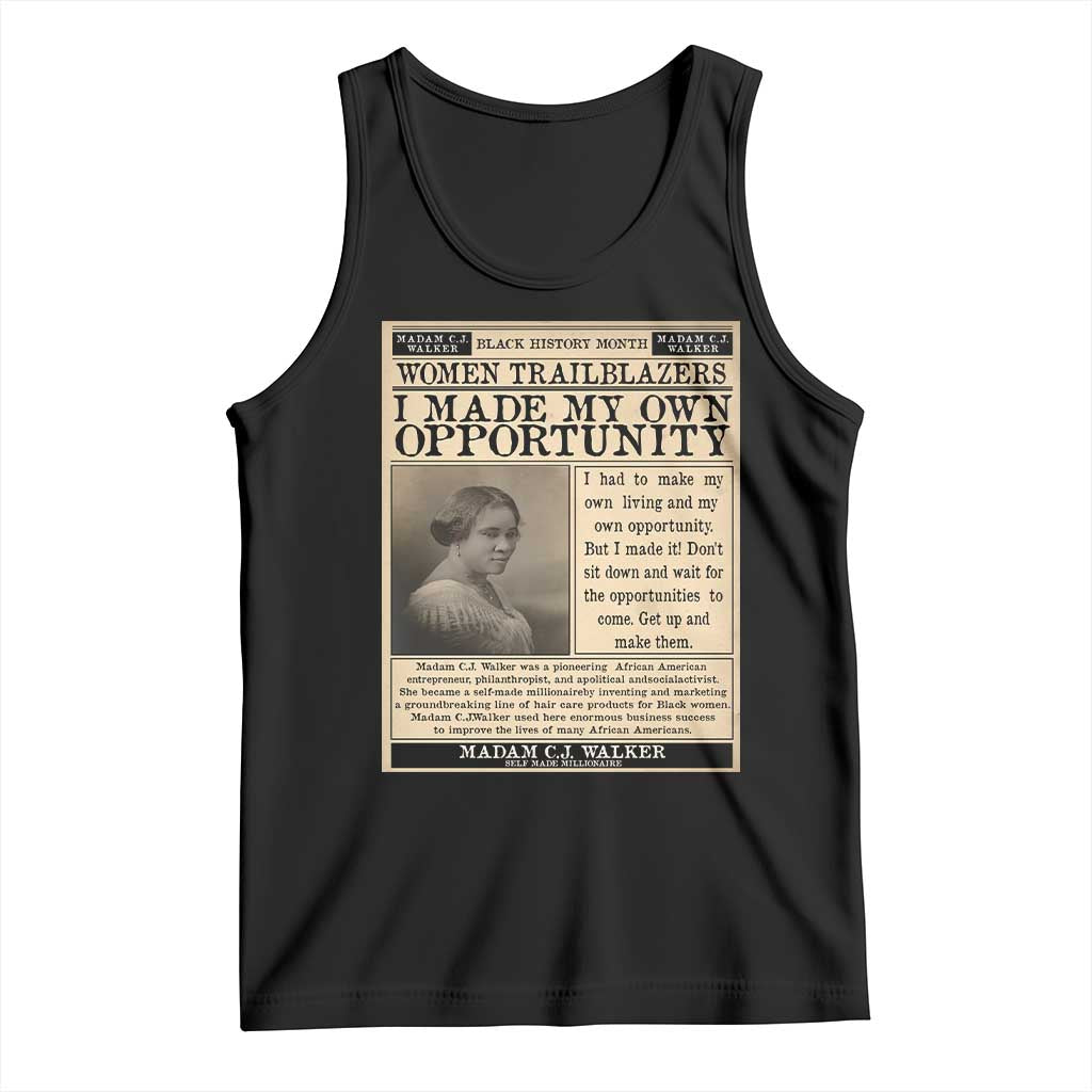 Madam C.J. Walker Tank Top I Made My Own Opportunity - Wonder Print Shop