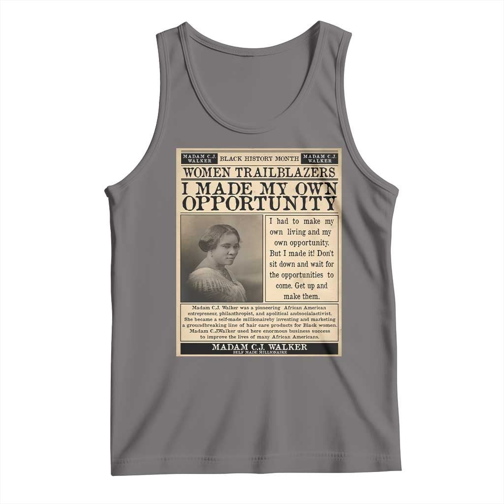 Madam C.J. Walker Tank Top I Made My Own Opportunity - Wonder Print Shop