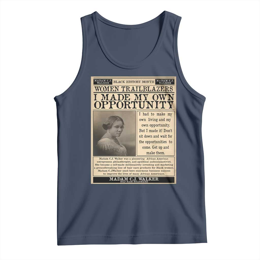 Madam C.J. Walker Tank Top I Made My Own Opportunity - Wonder Print Shop