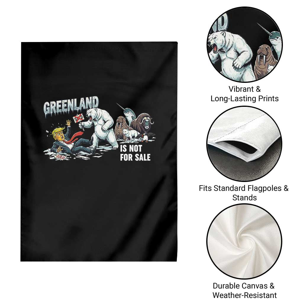 Greenland Not For Sale Garden Flag Political Humor Gift