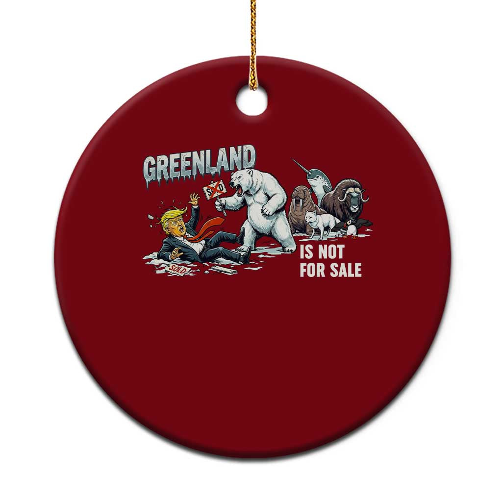 Greenland Not For Sale Ceramic Ornament Political Humor Gift