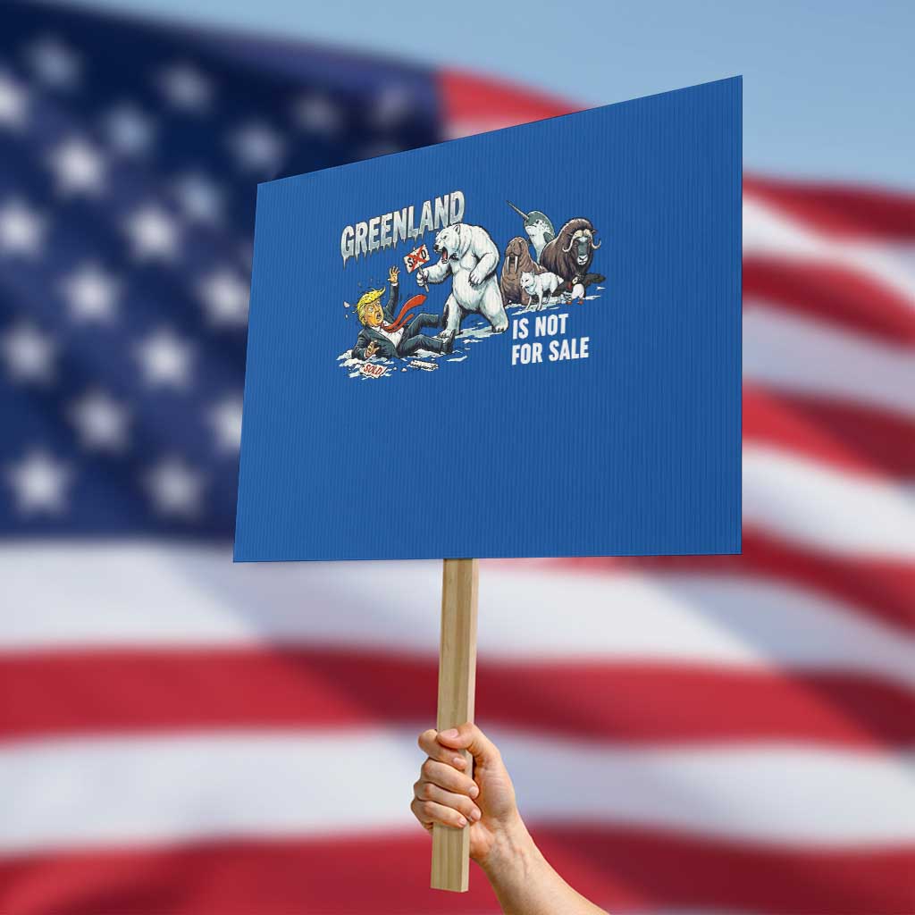 Greenland Not For Sale Protest Sign Political Humor Gift