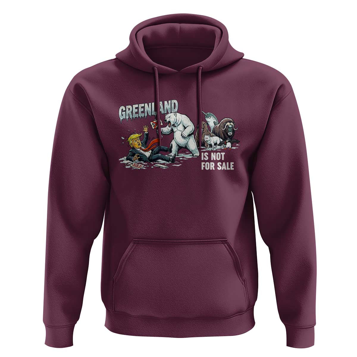 Greenland Not For Sale Hoodie Political Humor Gift