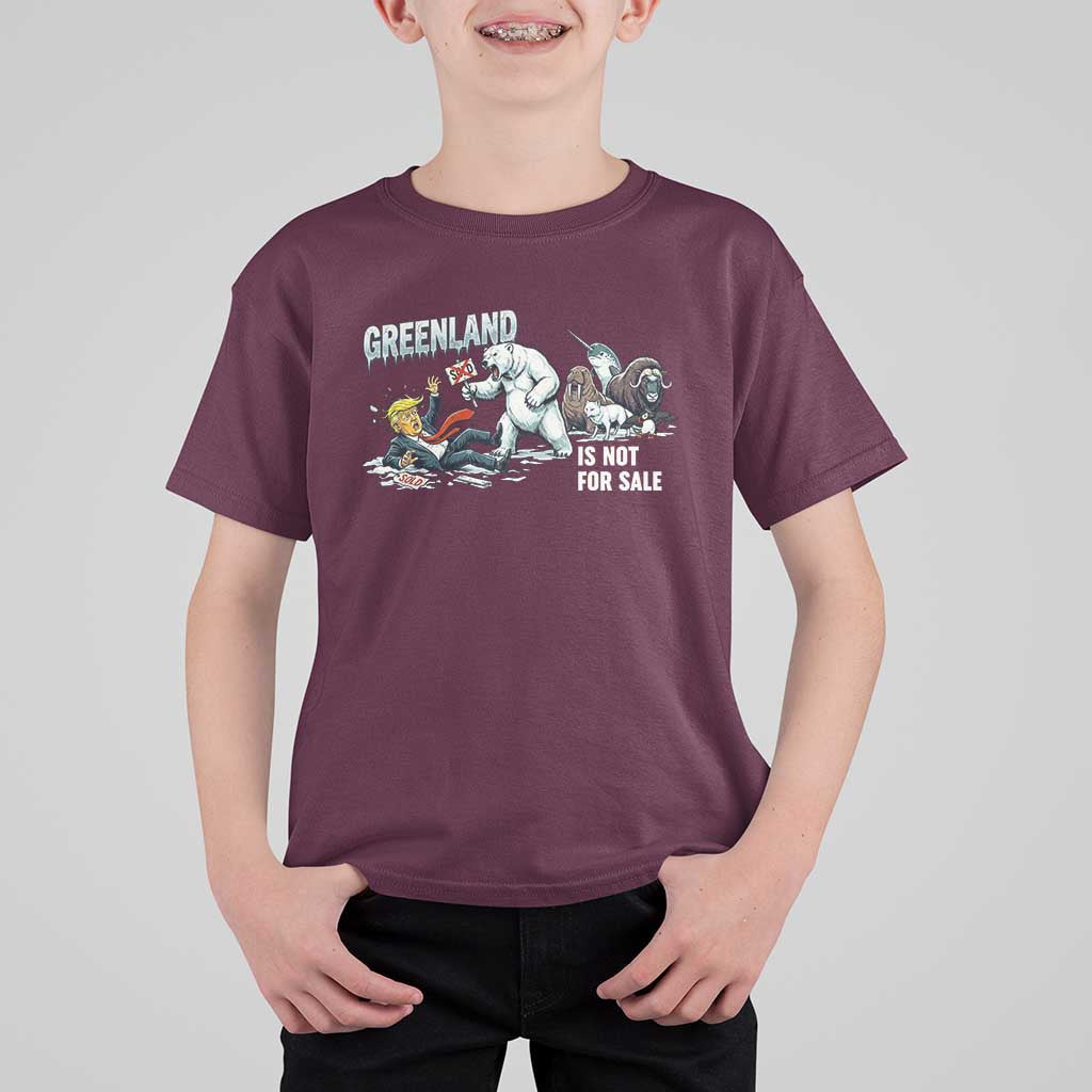 Greenland Not For Sale T Shirt For Kid Political Humor Gift