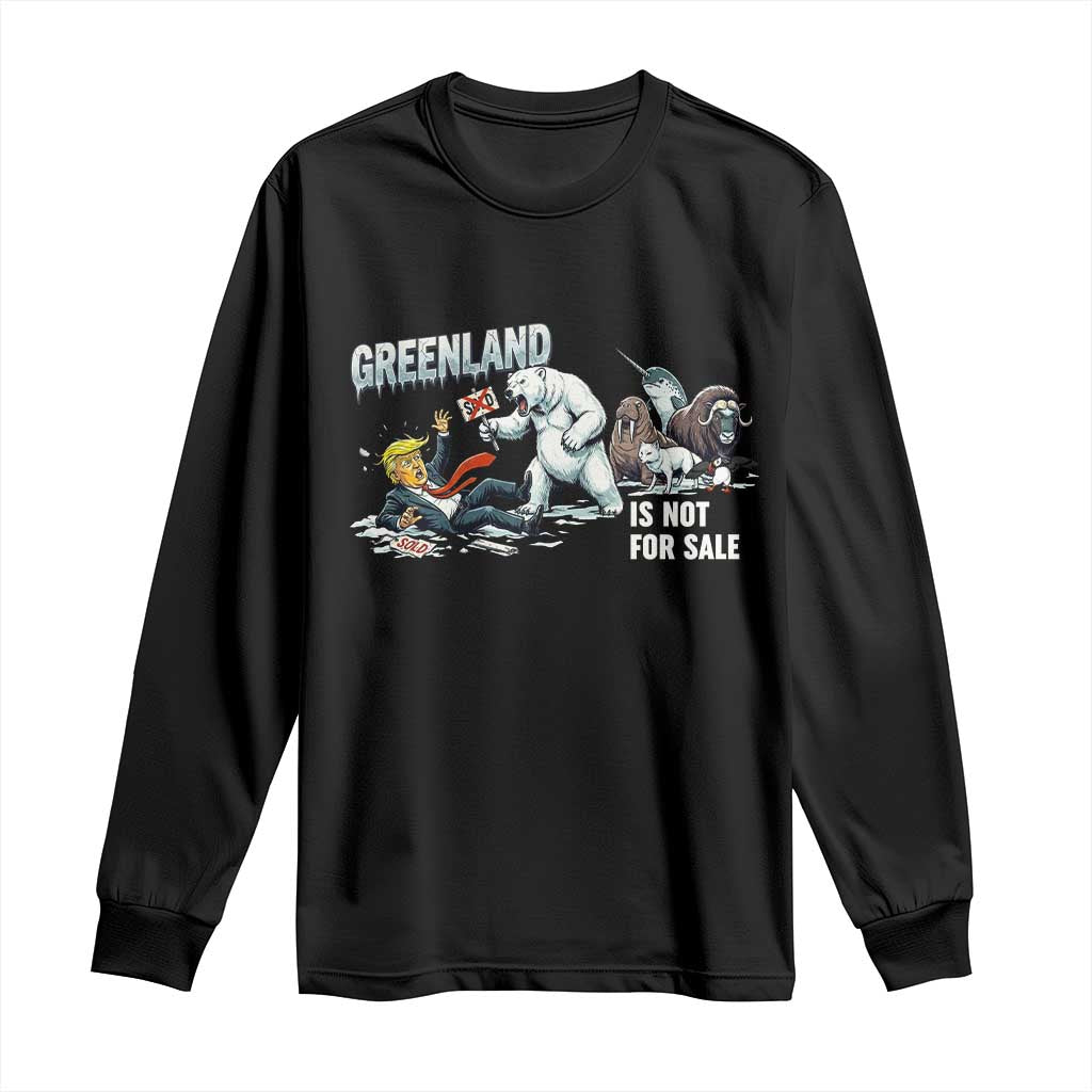 Greenland Not For Sale Long Sleeve Shirt Political Humor Gift