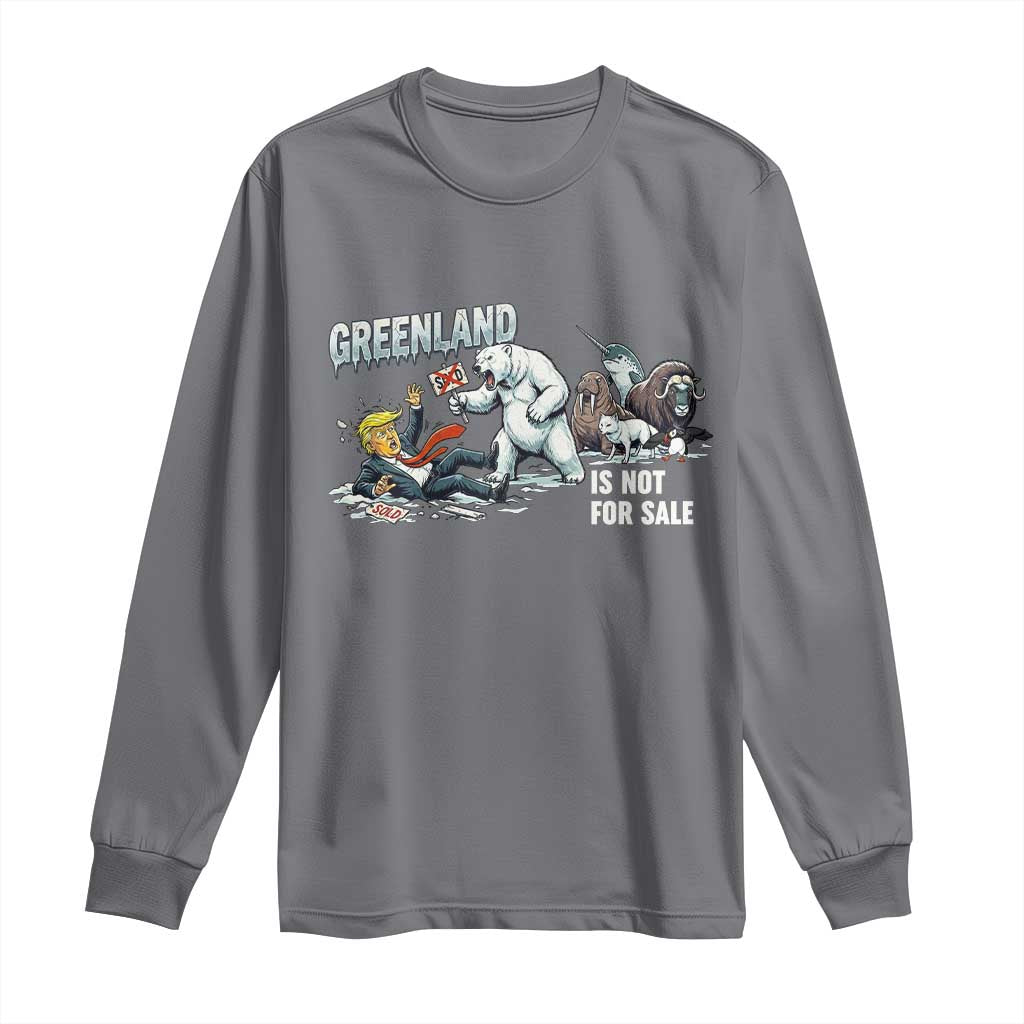 Greenland Not For Sale Long Sleeve Shirt Political Humor Gift