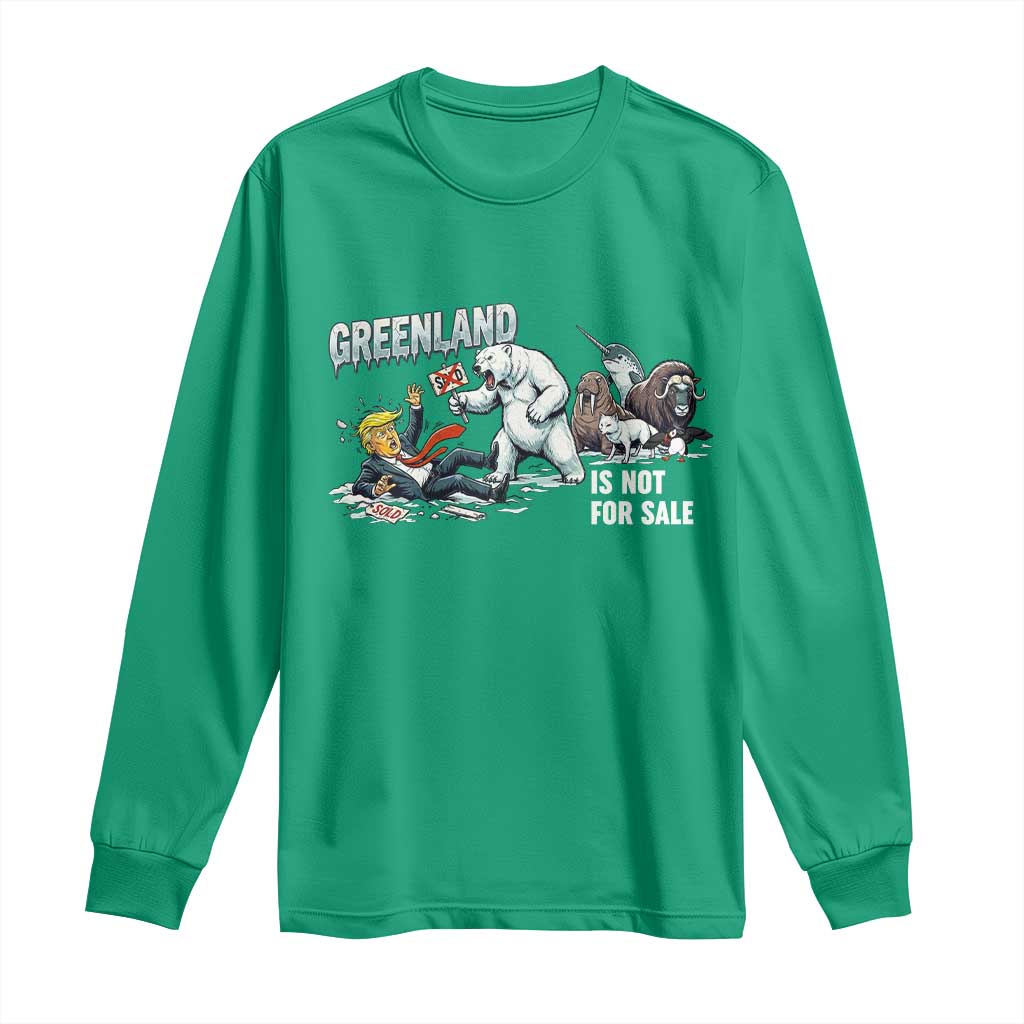 Greenland Not For Sale Long Sleeve Shirt Political Humor Gift