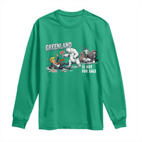 Greenland Not For Sale Long Sleeve Shirt Political Humor Gift