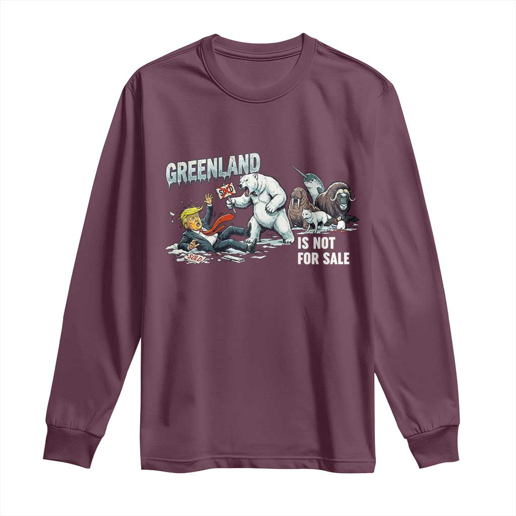 Greenland Not For Sale Long Sleeve Shirt Political Humor Gift