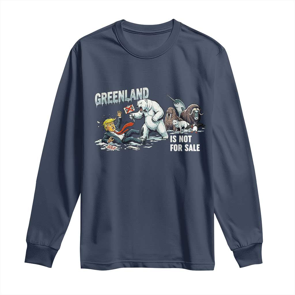 Greenland Not For Sale Long Sleeve Shirt Political Humor Gift