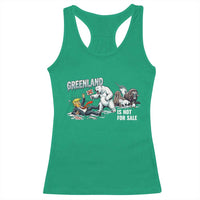 Greenland Not For Sale Racerback Tank Top Political Humor Gift