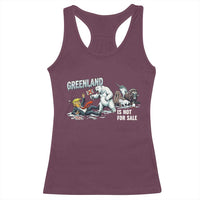 Greenland Not For Sale Racerback Tank Top Political Humor Gift