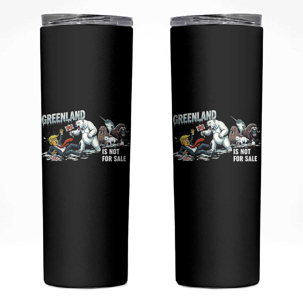 Greenland Not For Sale Skinny Tumbler Political Humor Gift