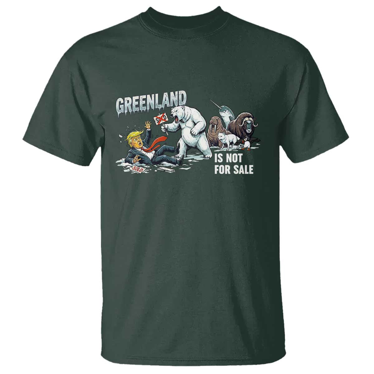Greenland Not For Sale T Shirt Political Humor Gift