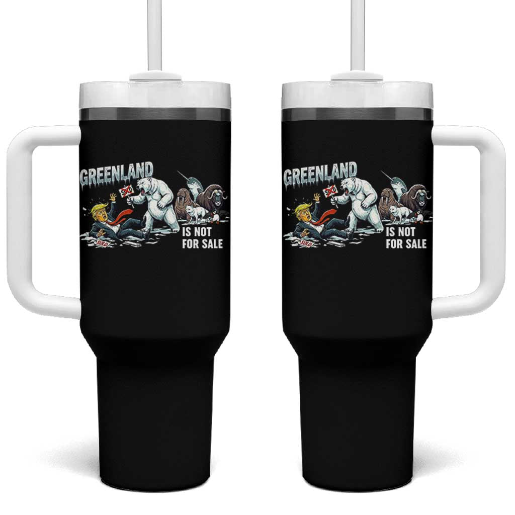 Greenland Not For Sale Tumbler With Handle Political Humor Gift