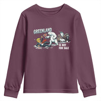 Greenland Not For Sale Youth Sweatshirt Political Humor Gift