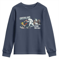 Greenland Not For Sale Youth Sweatshirt Political Humor Gift