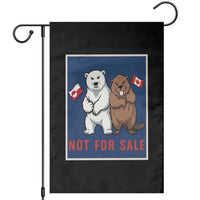 Funny Polar Bear And Beaver Political Protest Garden Flag Not For Sale