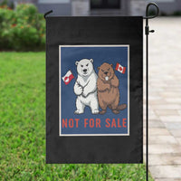 Funny Polar Bear And Beaver Political Protest Garden Flag Not For Sale