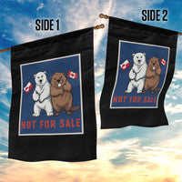 Funny Polar Bear And Beaver Political Protest Garden Flag Not For Sale