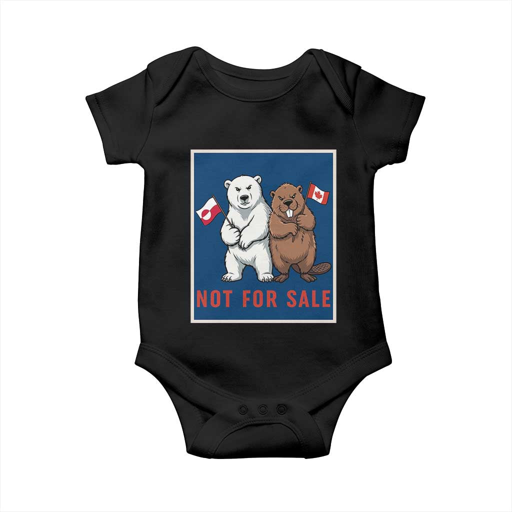 Funny Polar Bear And Beaver Political Protest Baby Onesie Not For Sale