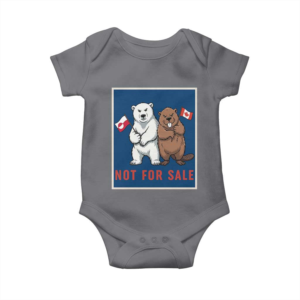 Funny Polar Bear And Beaver Political Protest Baby Onesie Not For Sale