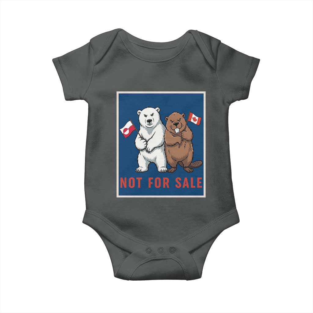 Funny Polar Bear And Beaver Political Protest Baby Onesie Not For Sale