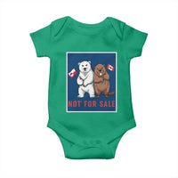 Funny Polar Bear And Beaver Political Protest Baby Onesie Not For Sale