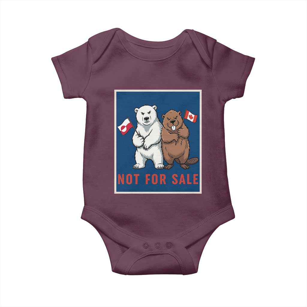 Funny Polar Bear And Beaver Political Protest Baby Onesie Not For Sale