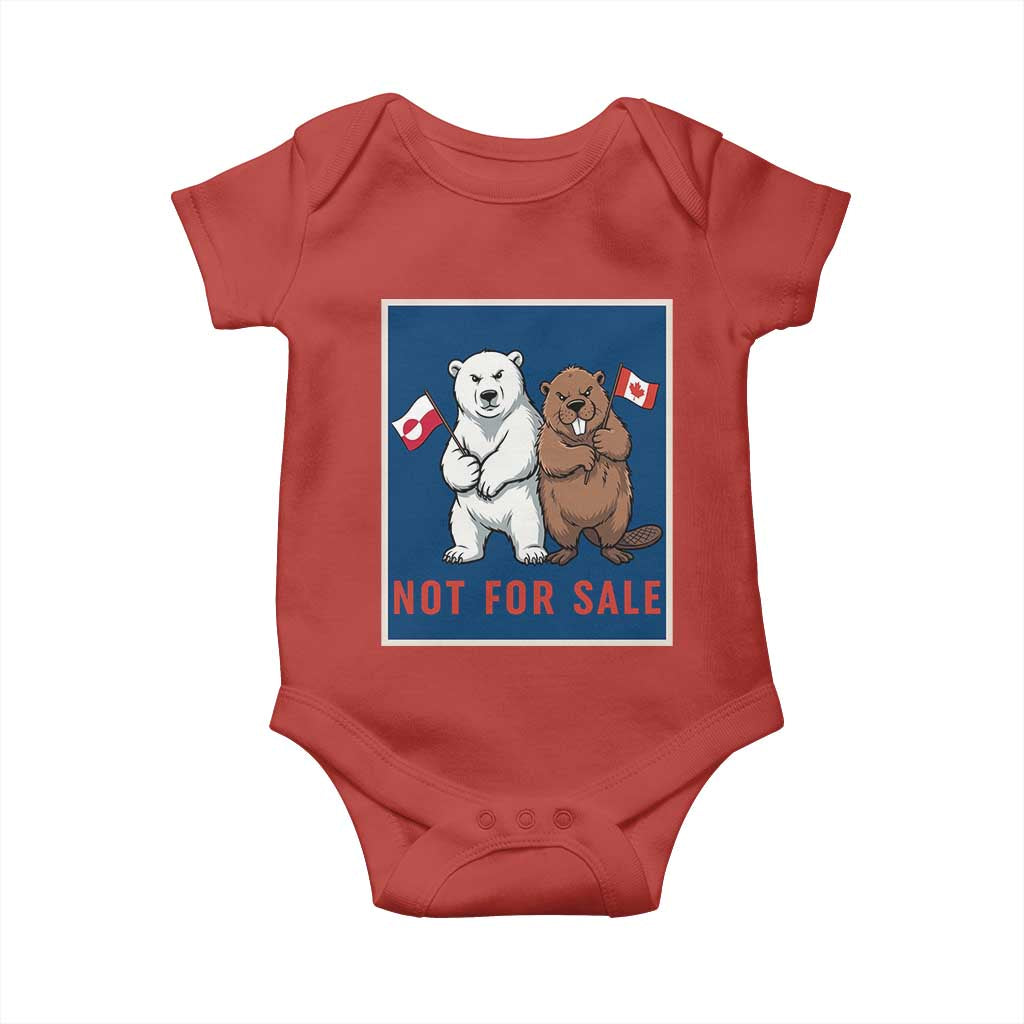 Funny Polar Bear And Beaver Political Protest Baby Onesie Not For Sale