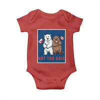 Funny Polar Bear And Beaver Political Protest Baby Onesie Not For Sale