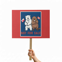 Funny Polar Bear And Beaver Political Protest Protest Sign Not For Sale