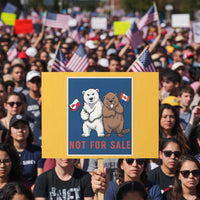 Funny Polar Bear And Beaver Political Protest Protest Sign Not For Sale