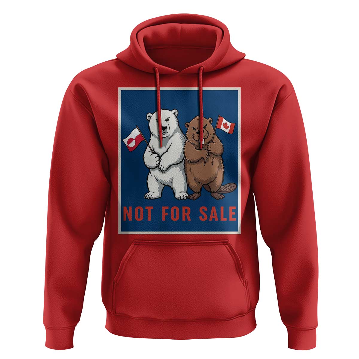Funny Polar Bear And Beaver Political Protest Hoodie Not For Sale
