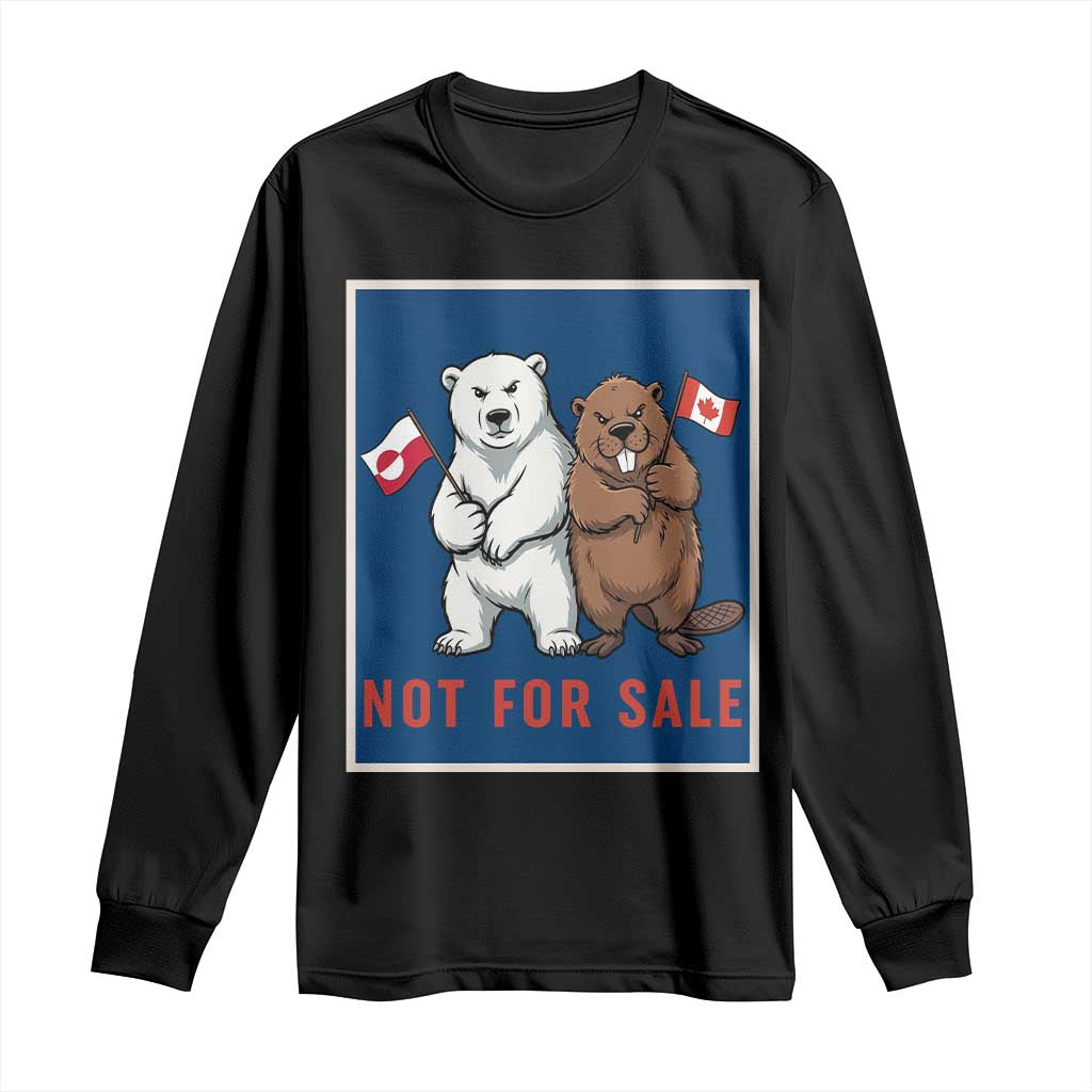 Funny Polar Bear And Beaver Political Protest Long Sleeve Shirt Not For Sale