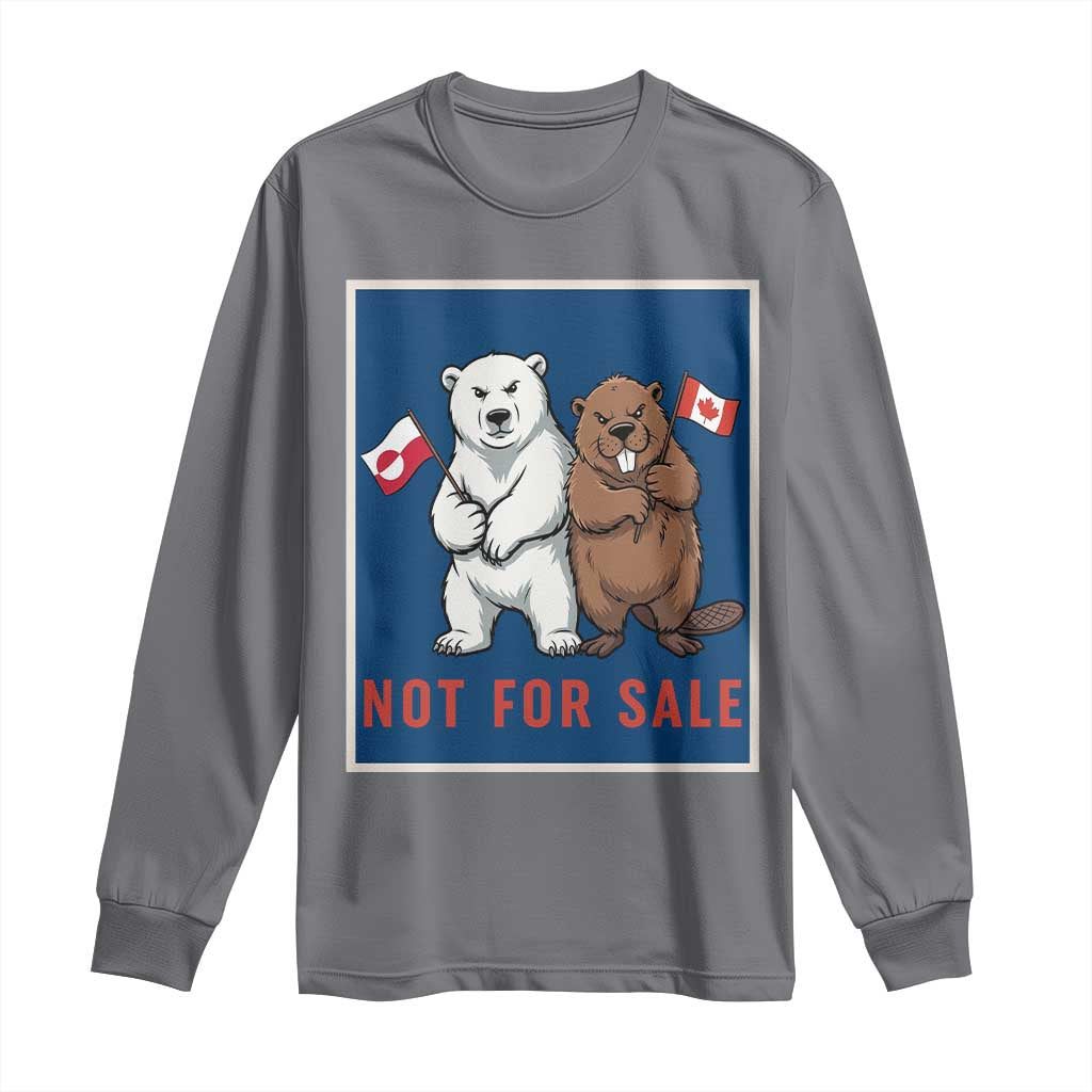 Funny Polar Bear And Beaver Political Protest Long Sleeve Shirt Not For Sale