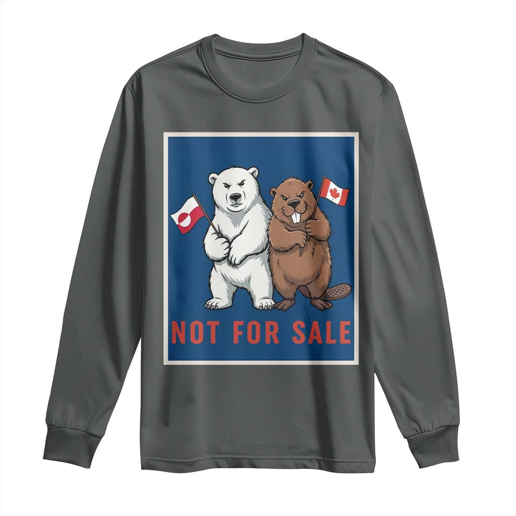 Funny Polar Bear And Beaver Political Protest Long Sleeve Shirt Not For Sale