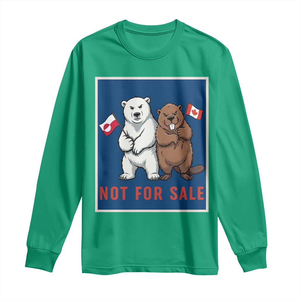Funny Polar Bear And Beaver Political Protest Long Sleeve Shirt Not For Sale