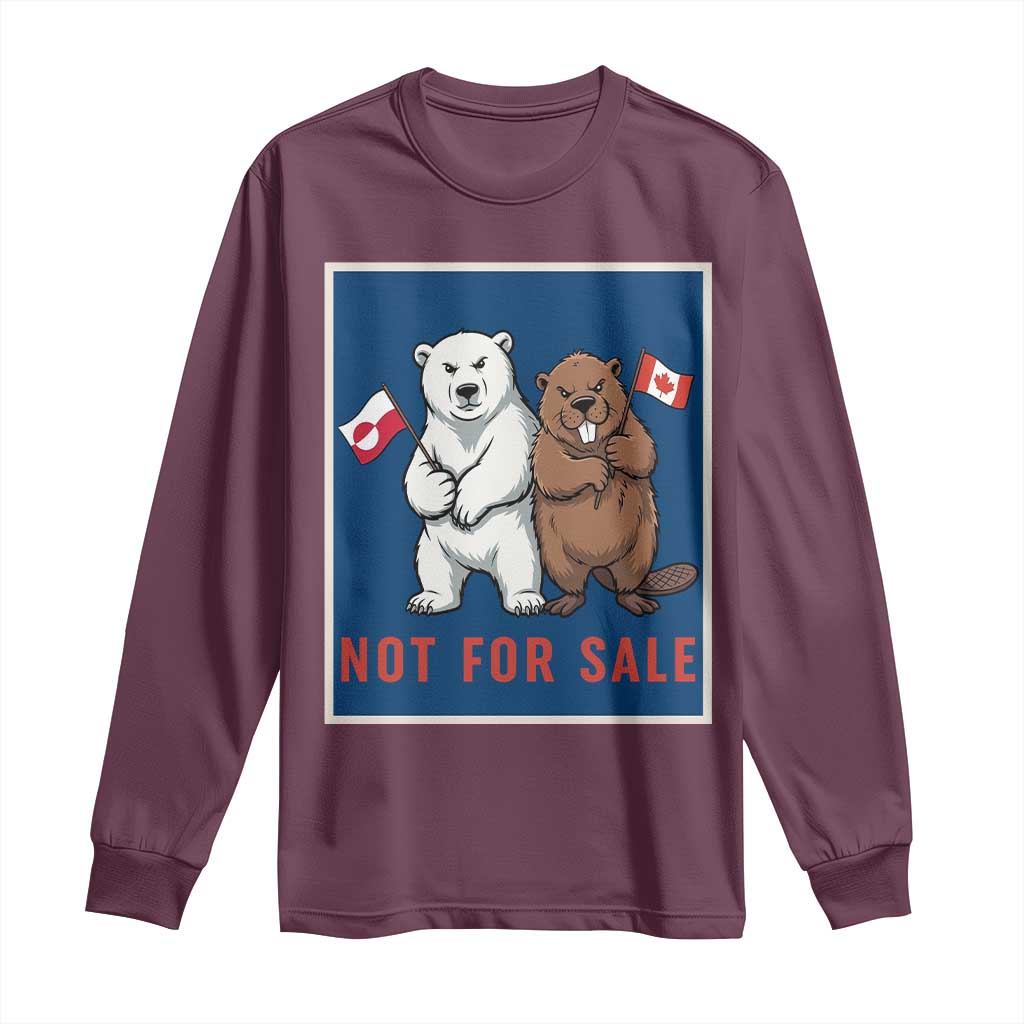 Funny Polar Bear And Beaver Political Protest Long Sleeve Shirt Not For Sale