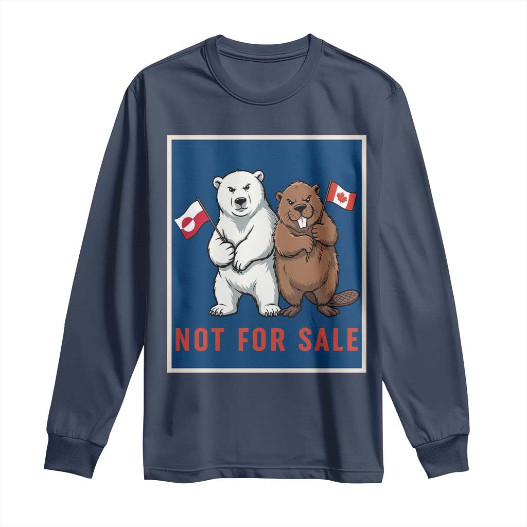 Funny Polar Bear And Beaver Political Protest Long Sleeve Shirt Not For Sale