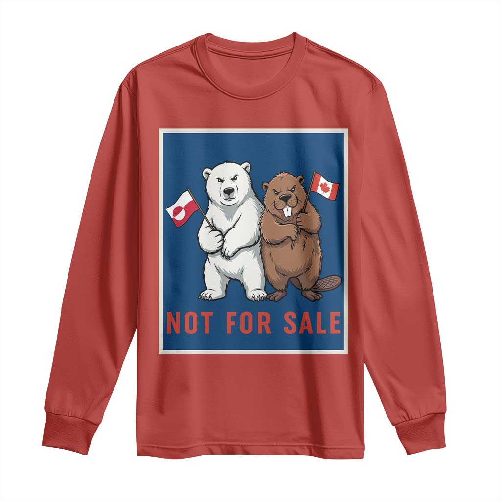 Funny Polar Bear And Beaver Political Protest Long Sleeve Shirt Not For Sale