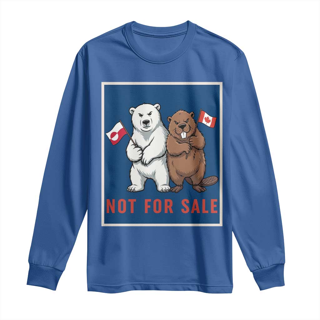 Funny Polar Bear And Beaver Political Protest Long Sleeve Shirt Not For Sale