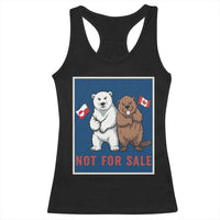 Funny Polar Bear And Beaver Political Protest Racerback Tank Top Not For Sale