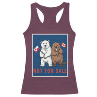 Funny Polar Bear And Beaver Political Protest Racerback Tank Top Not For Sale