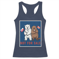 Funny Polar Bear And Beaver Political Protest Racerback Tank Top Not For Sale